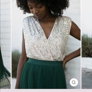 Morning lavender sequin bodysuit.